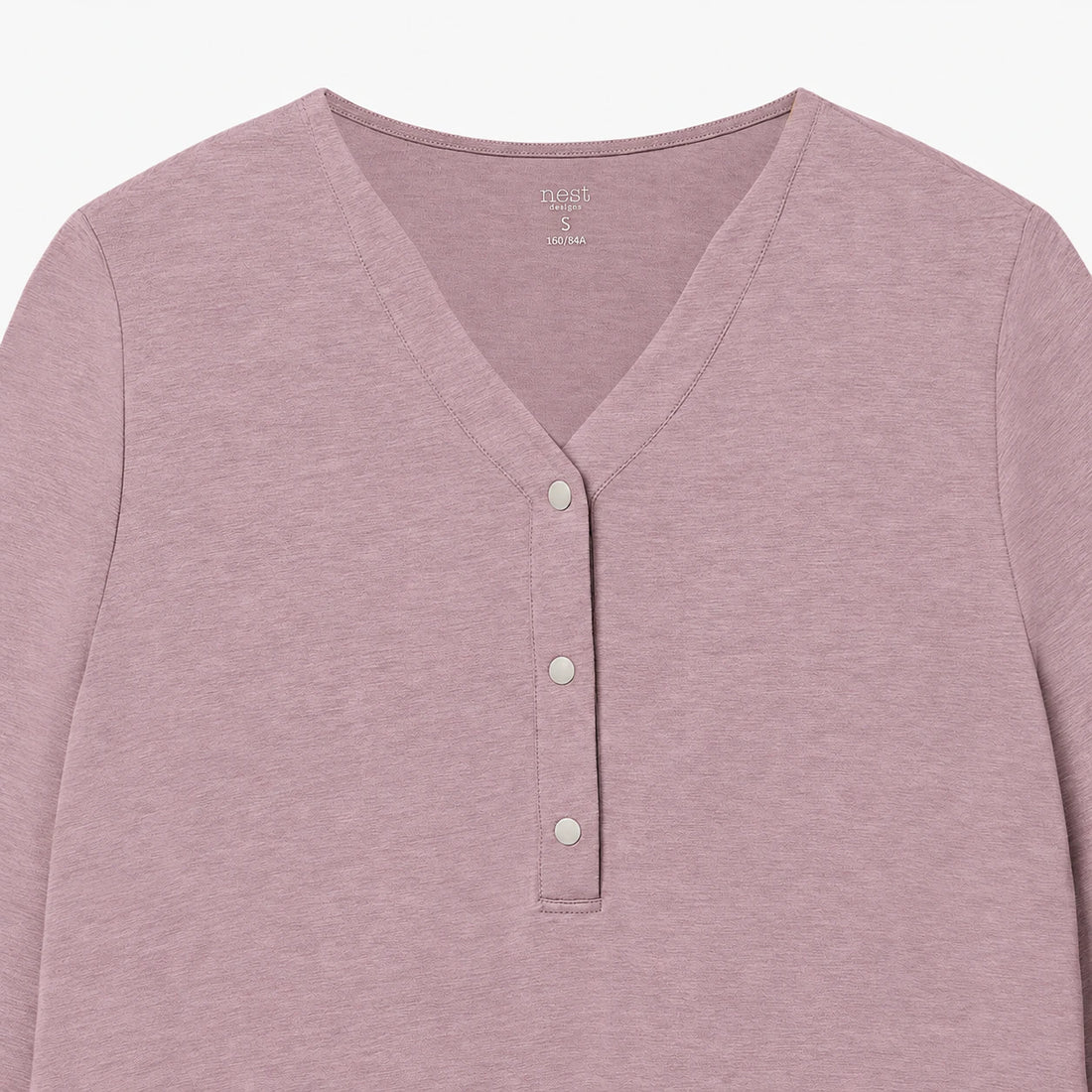 Nest Designs Long Sleeve Henley Nursing PJ Set Dusty Rose