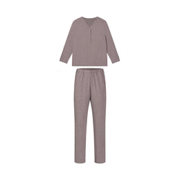 Nest Designs Long Sleeve Henley Nursing PJ Set Elderberry