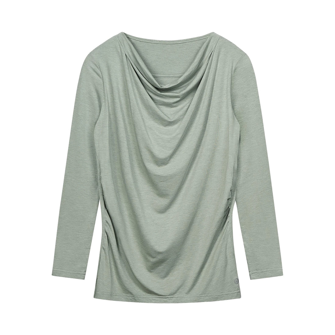 Nest Designs Long Sleeve Nursing Tee Matcha — front product view