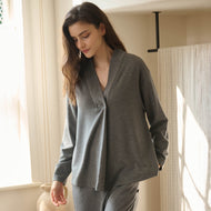Nest Designs Long Sleeve Nursing Top Charcoal