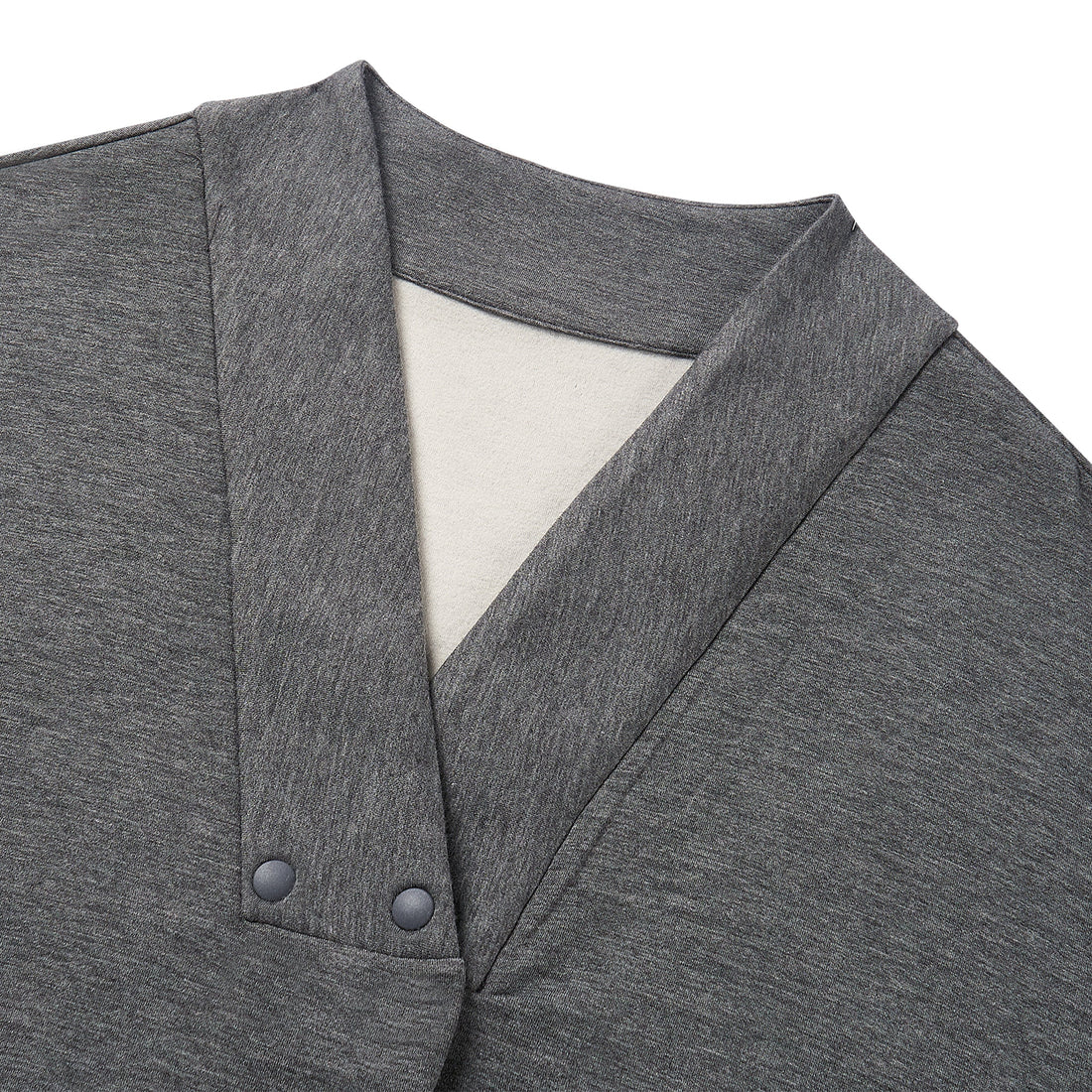 Nest Designs Long Sleeve Nursing Top Charcoal fabric and seam detail