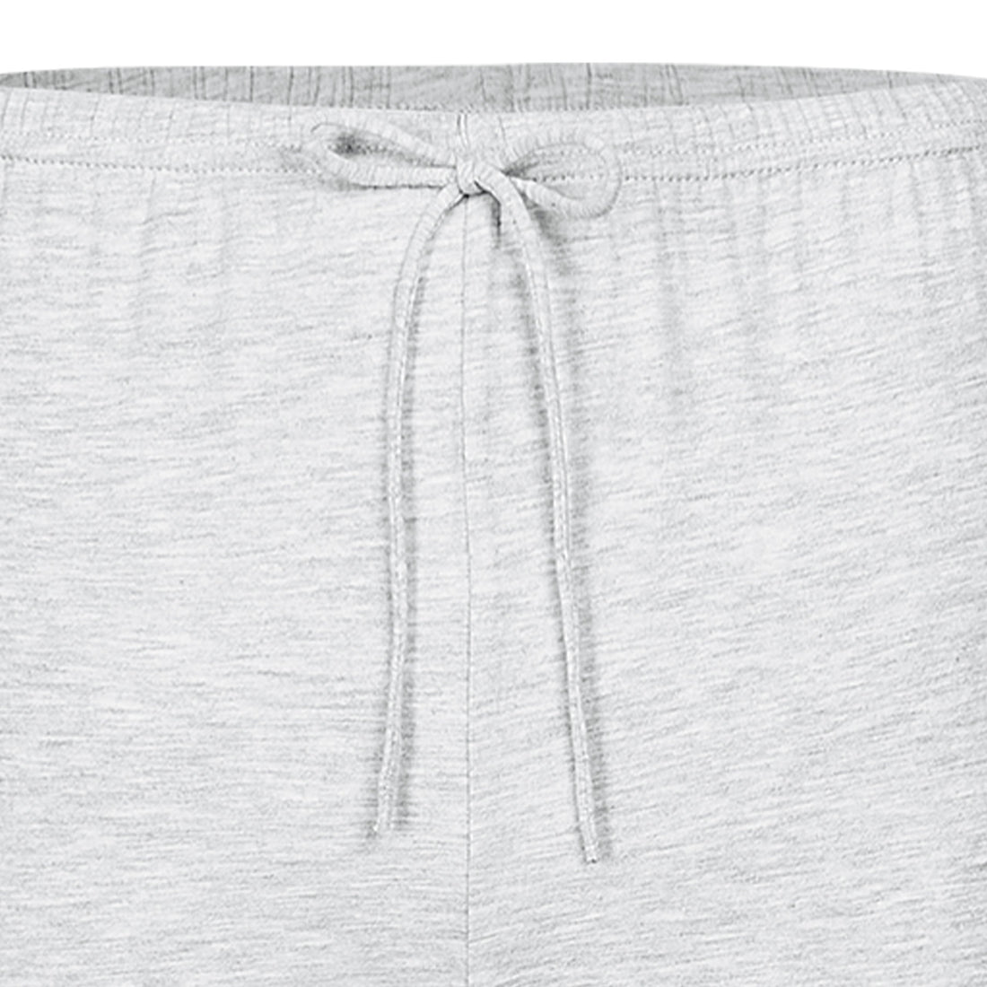 Fog Grey cropped pants elastic drawstring waistband detail