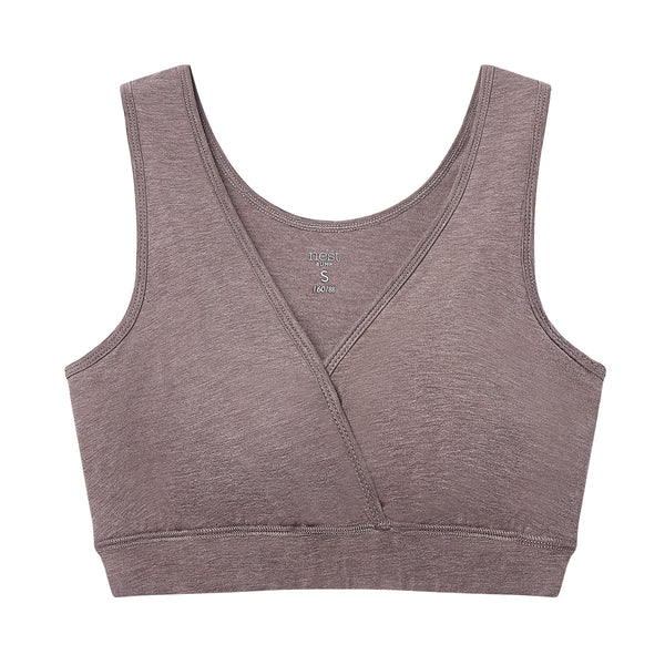 Nest Designs Maternity Crossover Nursing Bra Elderberry