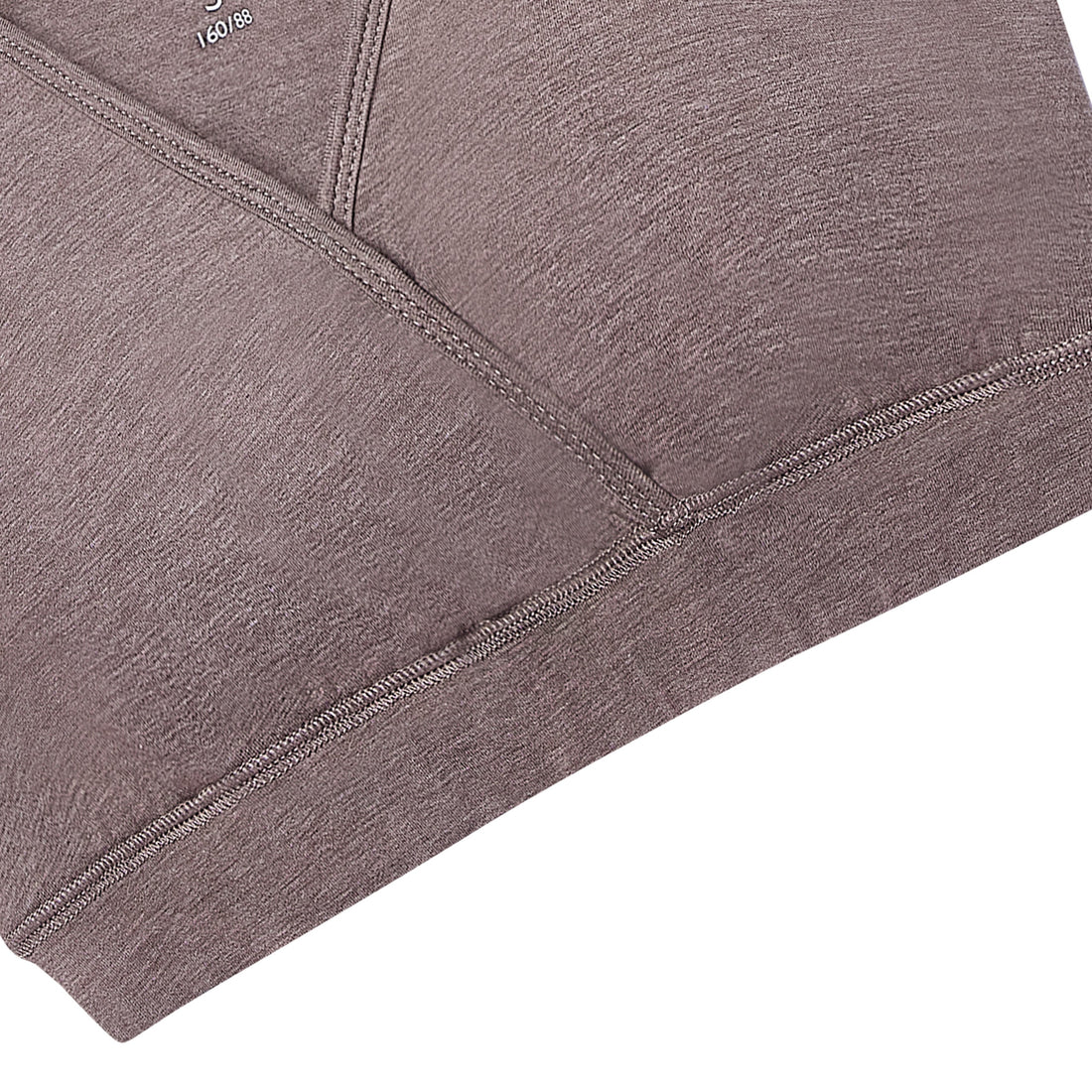 Elderberry nursing bra crossover seam and lower band detail