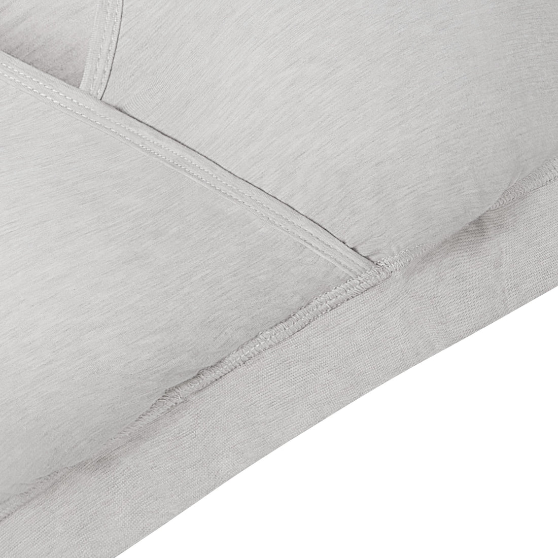 Grey Dusk nursing bra lower band and crossover seam detail