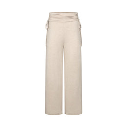 Nest Designs Maternity Fold Over Wide Leg Pants Warm Taupe