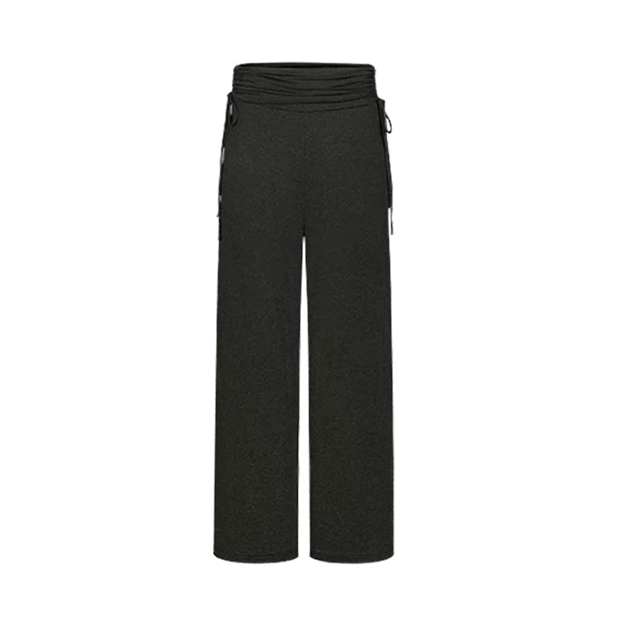 Nest Designs Maternity Gathering Waistband Wide Leg Pants Black