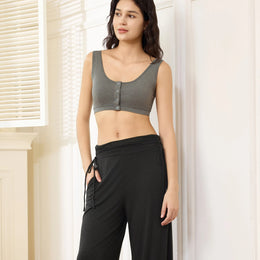 Nest Designs Maternity Gathering Waistband Wide Leg Pants Black