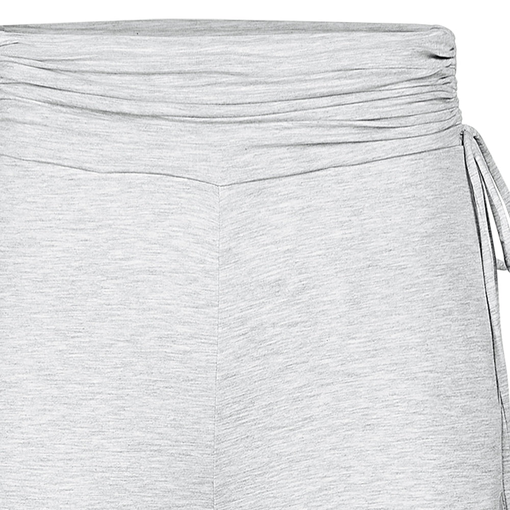 Nest Designs Maternity Gathering Waistband Wide Leg Pants Fog Grey, product view 3