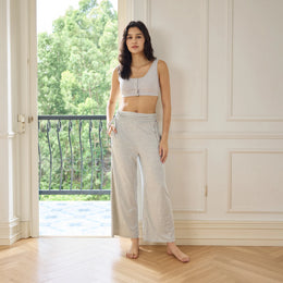 Nest Designs Maternity Gathering Waistband Wide Leg Pants Fog Grey