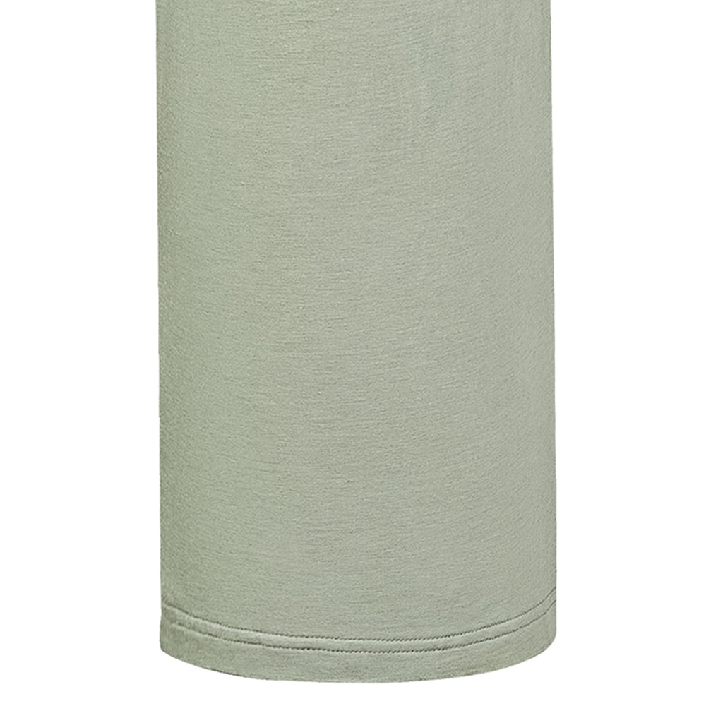 NEST DESIGNS Nest Designs Maternity Gathering Waistband Wide Leg Pants Matcha double-stitched hem with gathered elastic band detail img 2/2