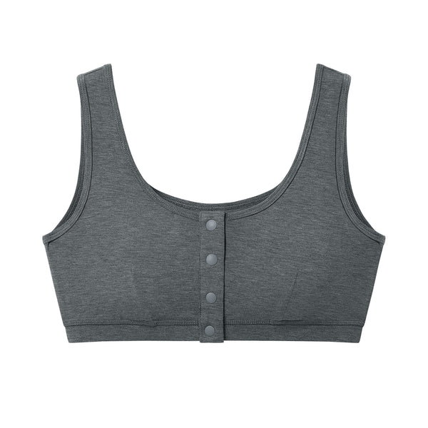 Nest Designs Maternity Henley Nursing Bra Charcoal