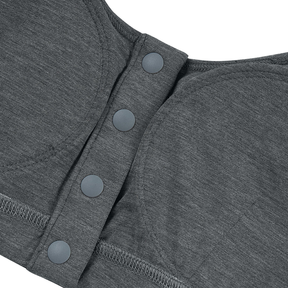 Nest Designs Maternity Henley Nursing Bra Charcoal side fit view