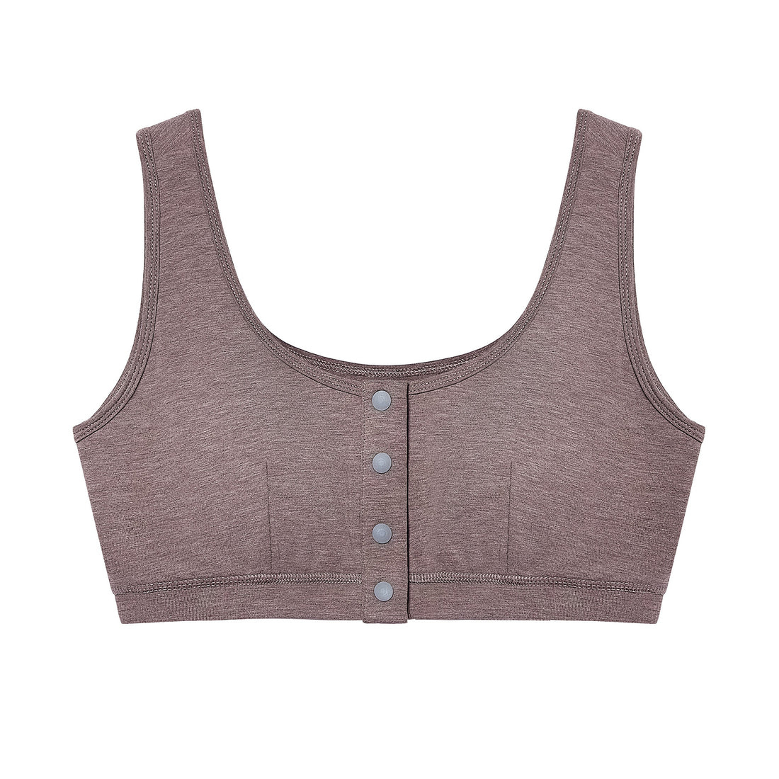 Nest Designs Maternity Henley Nursing Bra Elderberry front snap detail