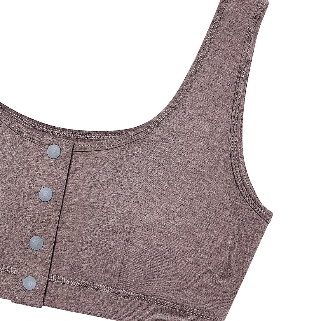 Nest Designs Maternity Henley Nursing Bra Elderberry open placket detail