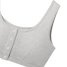 Nest Designs Maternity Henley Nursing Bra Gray Dusk
