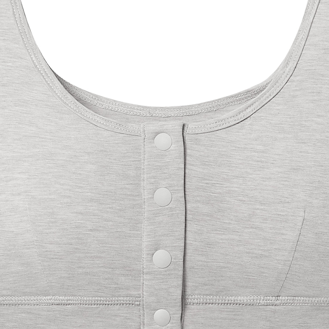 Nest Designs Maternity Henley Nursing Bra Gray Dusk side fit view