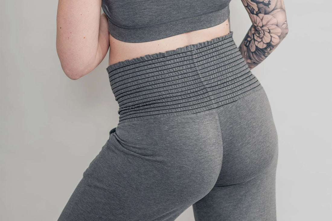 Nest Designs Maternity Pants Charcoal — lifestyle