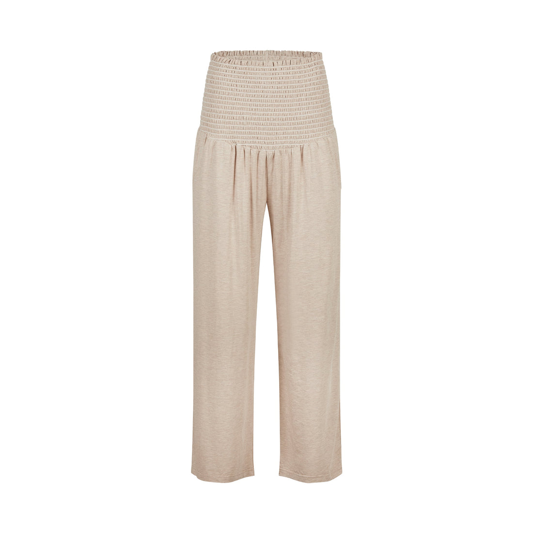 Nest Designs Maternity Pants Warm Taupe ruched waistband detail