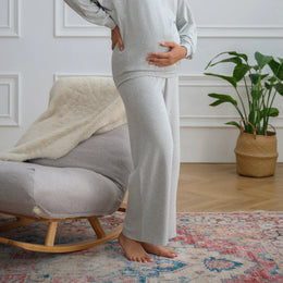 Nest Designs Maternity Wide Leg Pants Fog Grey