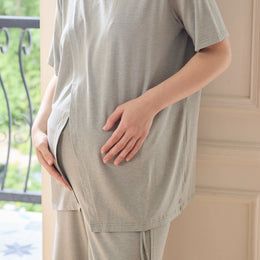 Nest Designs Nursing Tee Fog Grey