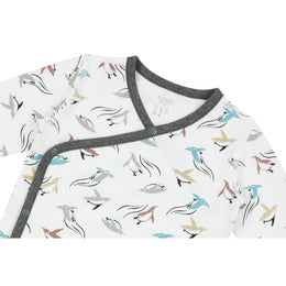 Nest Designs Organic Cotton Kimono Long Sleeve Onesie Rainbow Swim