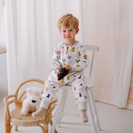 Nest Designs Organic Cotton Long Sleeve Footed Sleep Bag 1.0 TOG Bingo