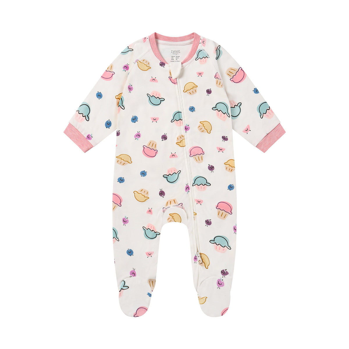 Nest Designs Organic Cotton Long Sleeve Footed Sleeper Muffin Man