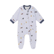 Nest Designs Organic Cotton Long Sleeve Footed Sleeper Row Row