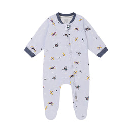 Nest Designs Organic Cotton Long Sleeve Footed Sleeper Row Row