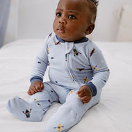 Nest Designs Organic Cotton Long Sleeve Footed Sleeper Row Row