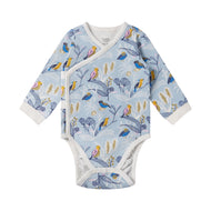 Nest Designs Organic Cotton Long Sleeve Kimono Onesie Bingo