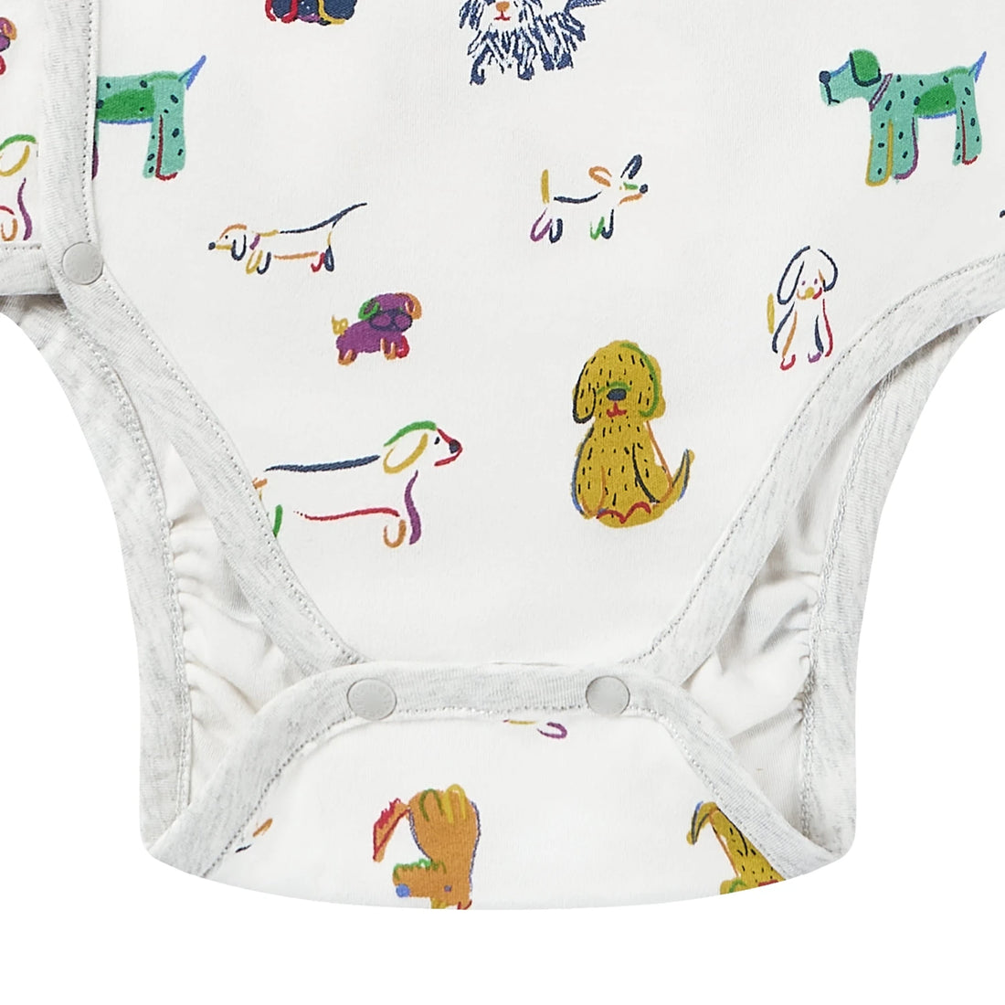 Nest Designs Organic Cotton Long Sleeve Kimono Onesie Bingo — product detail