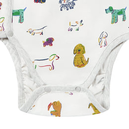 Nest Designs Organic Cotton Long Sleeve Kimono Onesie Bingo