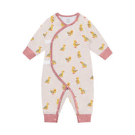Nest Designs Organic Cotton Long Sleeve Kimono Romper Five Little Ducks