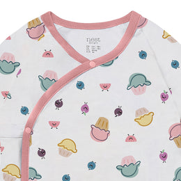 Nest Designs Organic Cotton Long Sleeve Kimono Romper Muffin Man