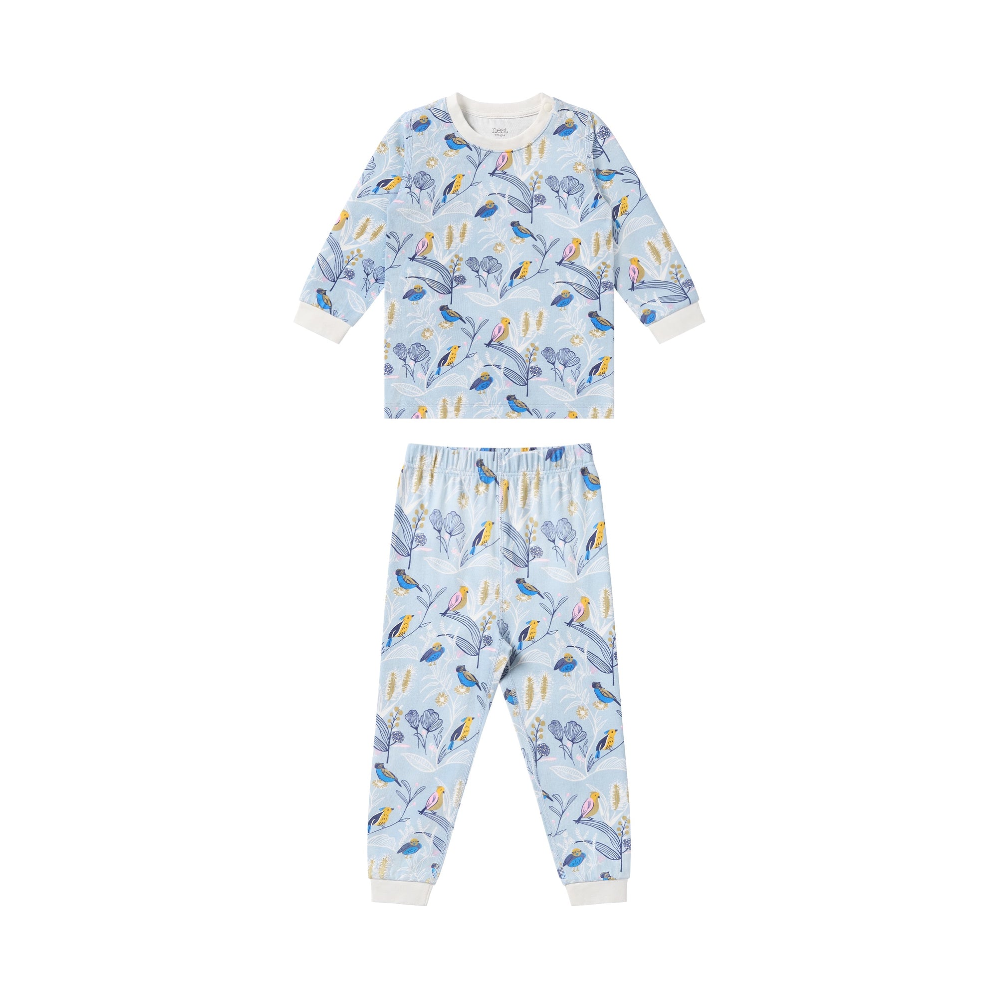 Nest Designs Organic Cotton Long Sleeve Two-Piece PJ Set Alouette