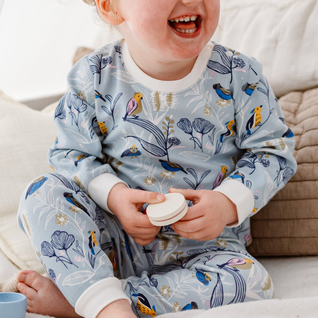 Nest Designs Organic Cotton Long Sleeve Two-Piece PJ Set Alouette gallery view 2