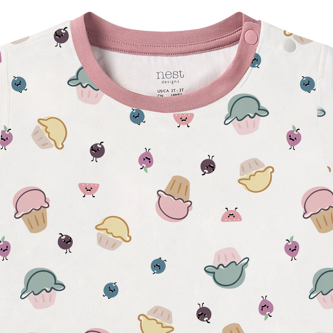 Nest Designs Organic Cotton Long Sleeve Two-Piece PJ Set Muffin Man gallery view 3