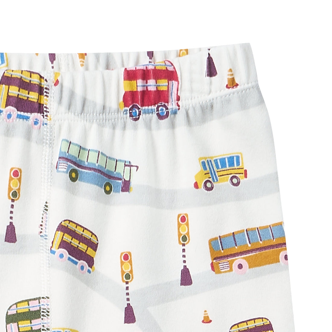 Nest Designs Organic Cotton Long Sleeve Two-Piece PJ Set Wheels on the Bus gallery view 4