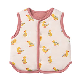 Nest Designs Organic Cotton Quilted Vest Five Little Ducks