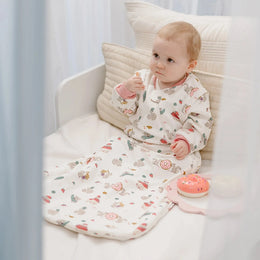 Nest Designs Organic Cotton Removable Long Sleeve Sleep Bag 1.0 Tog Very Squirrelly