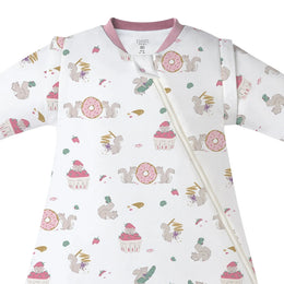 Nest Designs Organic Cotton Removable Long Sleeve Sleep Bag 1.0 Tog Very Squirrelly