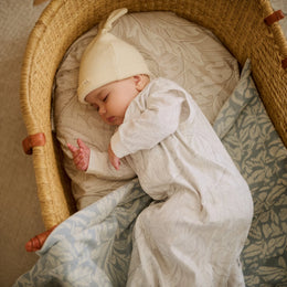 Nest Designs Organic Cotton Swaddle Sleep Bag 0.5/1.0 TOG Acanthus Fired Biscuit