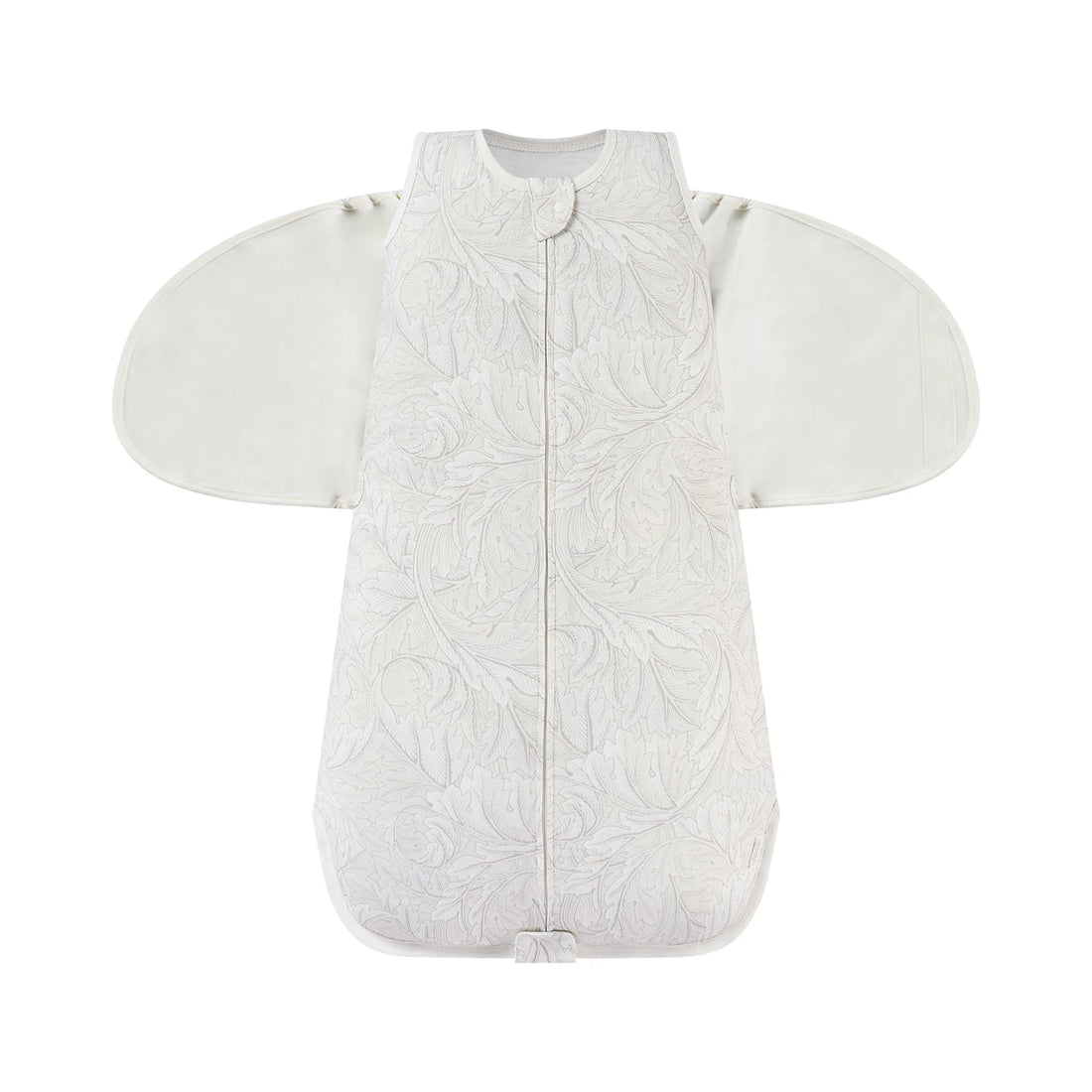 Nest Designs Organic Cotton Swaddle Sleep Bag 0.5/1.0 TOG Acanthus Fired Biscuit — front product view
