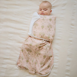 Nest Designs Organic Cotton Swaddle Sleep Bag 0.5/1.0 TOG Meadow Sweet