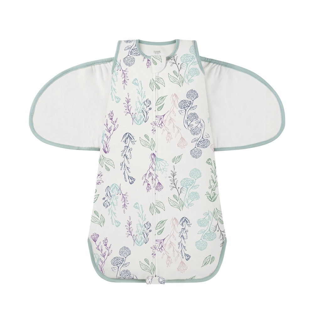 Nest Designs Organic Cotton Swaddle Sleep Bag 0.5 TOG Stars White