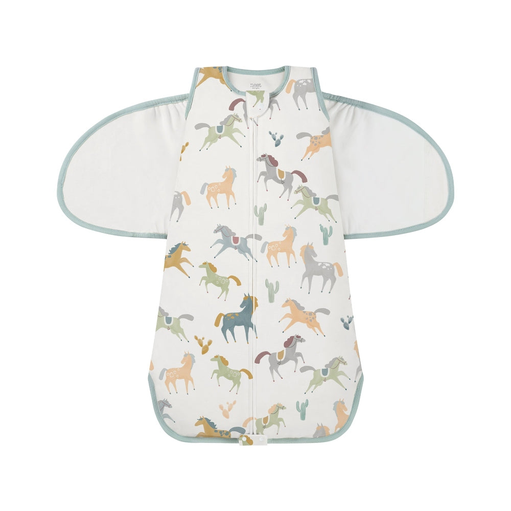 Nest Designs Organic Cotton Swaddle Sleep Bag 0.5 TOG Stars White - detail 2