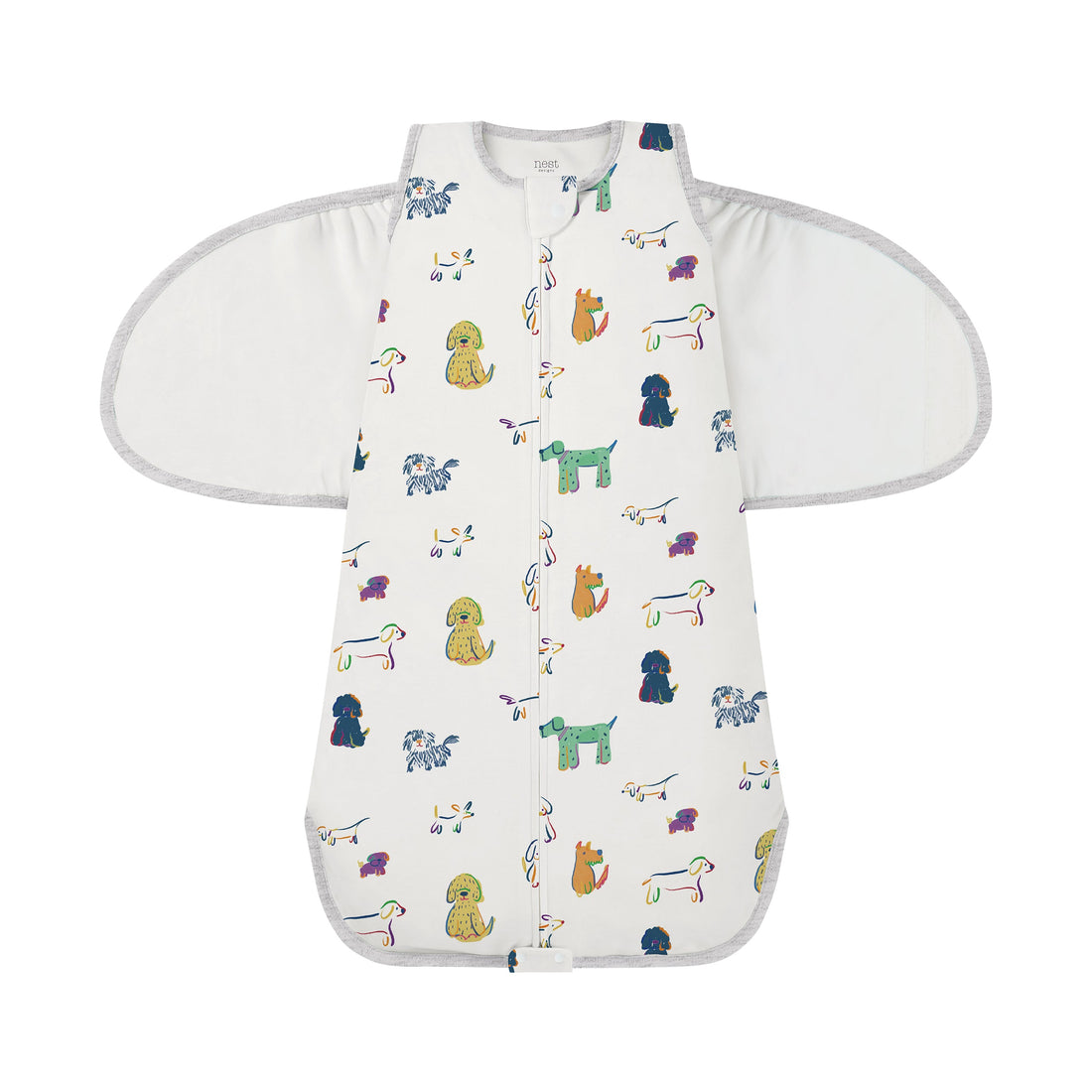 Nest Designs Organic Cotton Swaddle Sleep Bag 1.5 TOG in Bingo, product view 07
