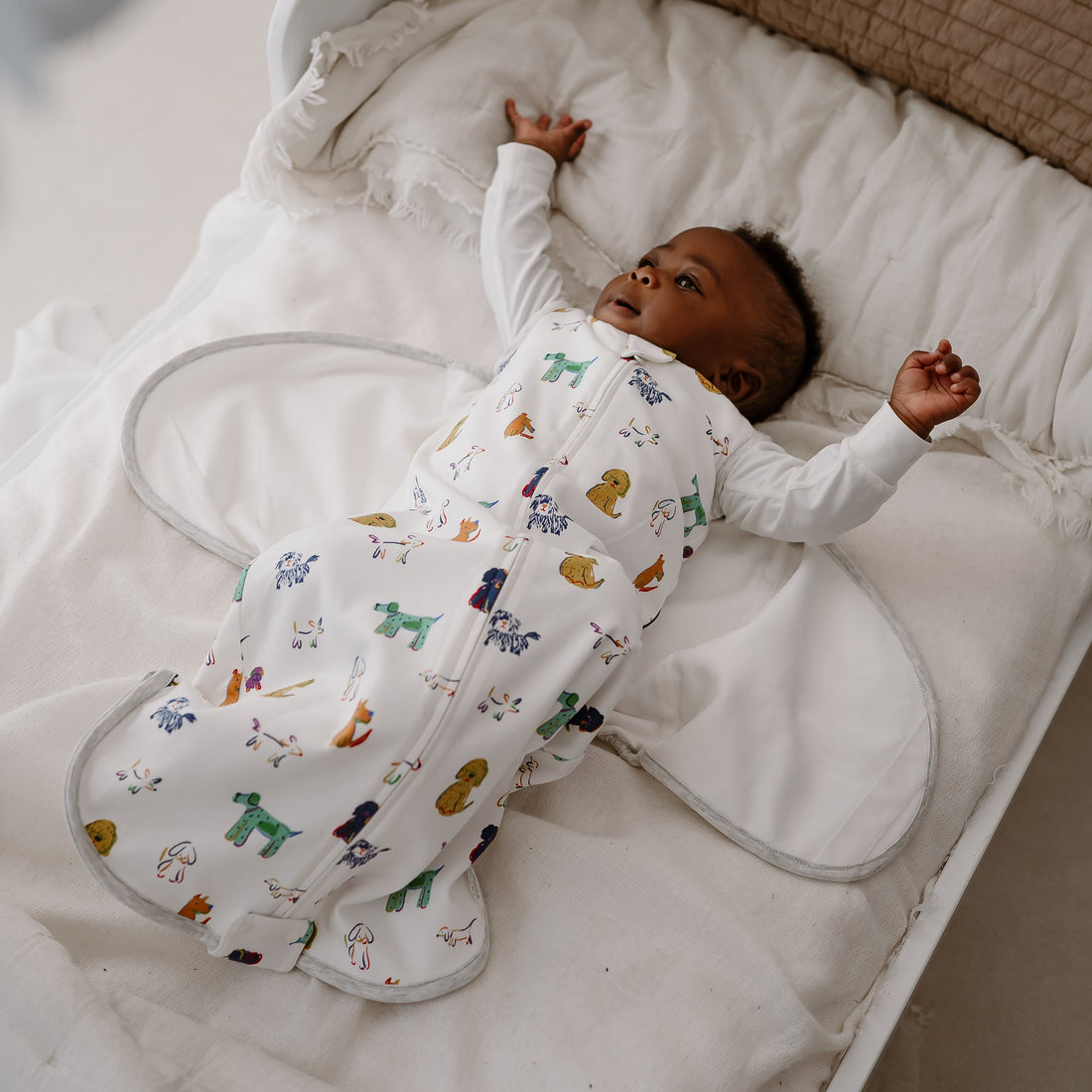Nest Designs Organic Cotton Swaddle Sleep Bag 1.5 TOG in Bingo, product view 08